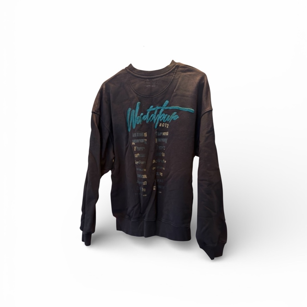 Anine Bing Kenny Sweatshirt Panther in Vintage Black - Picture 4 of 6